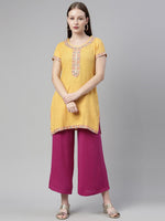 Thumbnail for Souchii Purple Knitted Ethnic Palazzos - Distacart