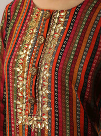 Thumbnail for Kalini Women Red Printed Kurta with Palazzos - Distacart