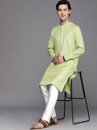 Thumbnail for Manyavar Men Green Kurta with Churidar - Distacart