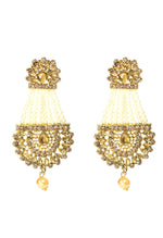 Thumbnail for Mominos Fashion Johar Kamal Earrings With Kundan & Pearls Work - Distacart