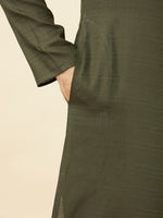 Thumbnail for Manyavar Mandarin Collar Thread Work Pure Cotton Kurta & Pyjamas - Distacart