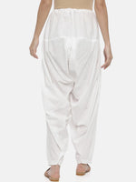 Thumbnail for Souchii White Solid Loose-Fit Patiala - Distacart