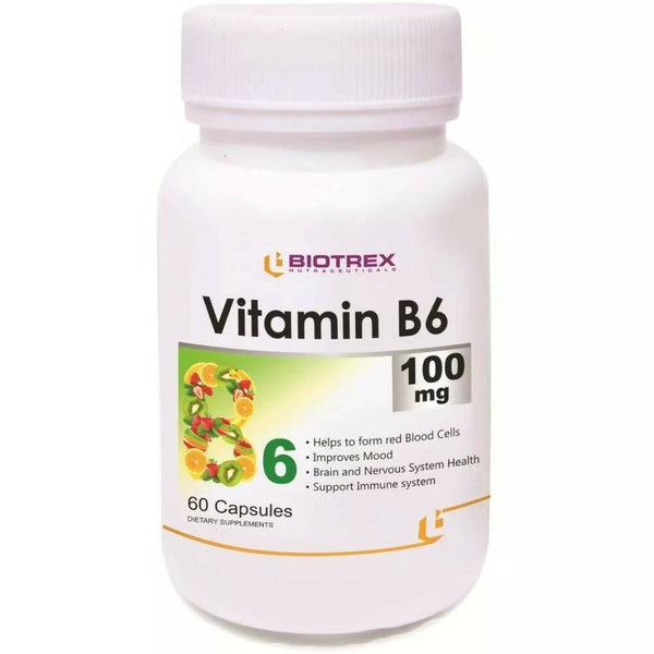 Biotrex Vitamin B6 100Mg Capsules - Distacart