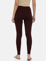 Thumbnail for Souchii Brown Solid Slim-Fit Ankle-Length Leggings - Distacart