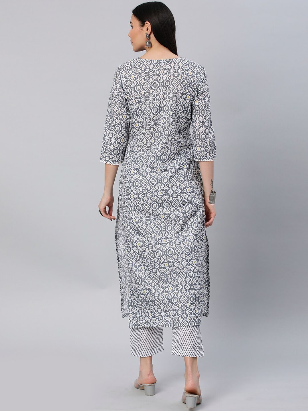 Kalini Ethnic Motifs Printed Kurta with Trousers - Distacart