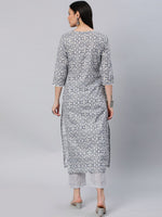 Thumbnail for Kalini Ethnic Motifs Printed Kurta with Trousers - Distacart
