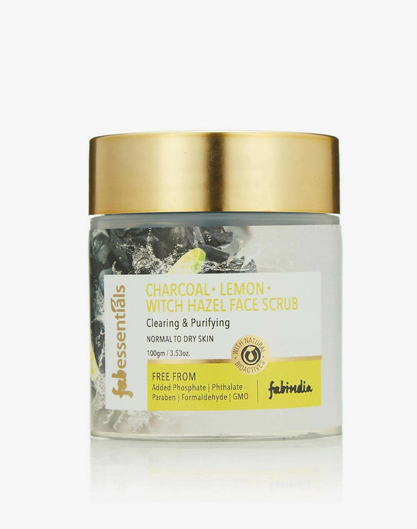 Fabessentials Charcoal Lemon Witch Hazel Face Scrub - Distacart
