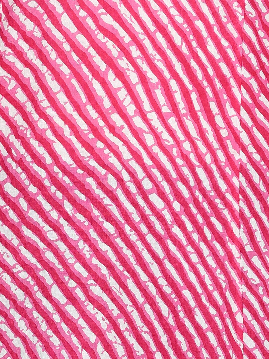 HERE&NOW Pink & White Striped Sequined Straight Cotton Kurta - Distacart