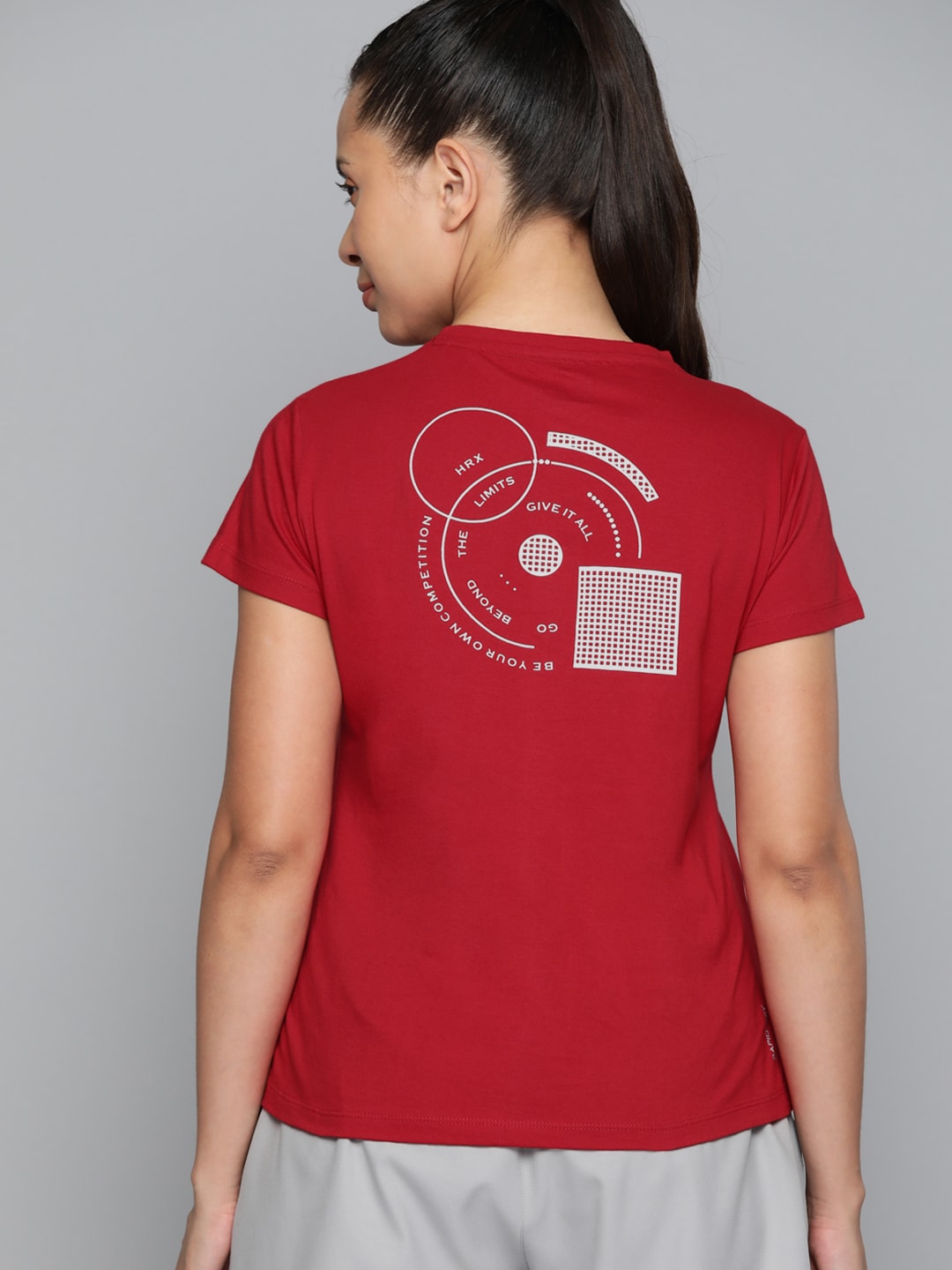 HRX by Hrithik Roshan Printed Gym T-shirt - Distacart