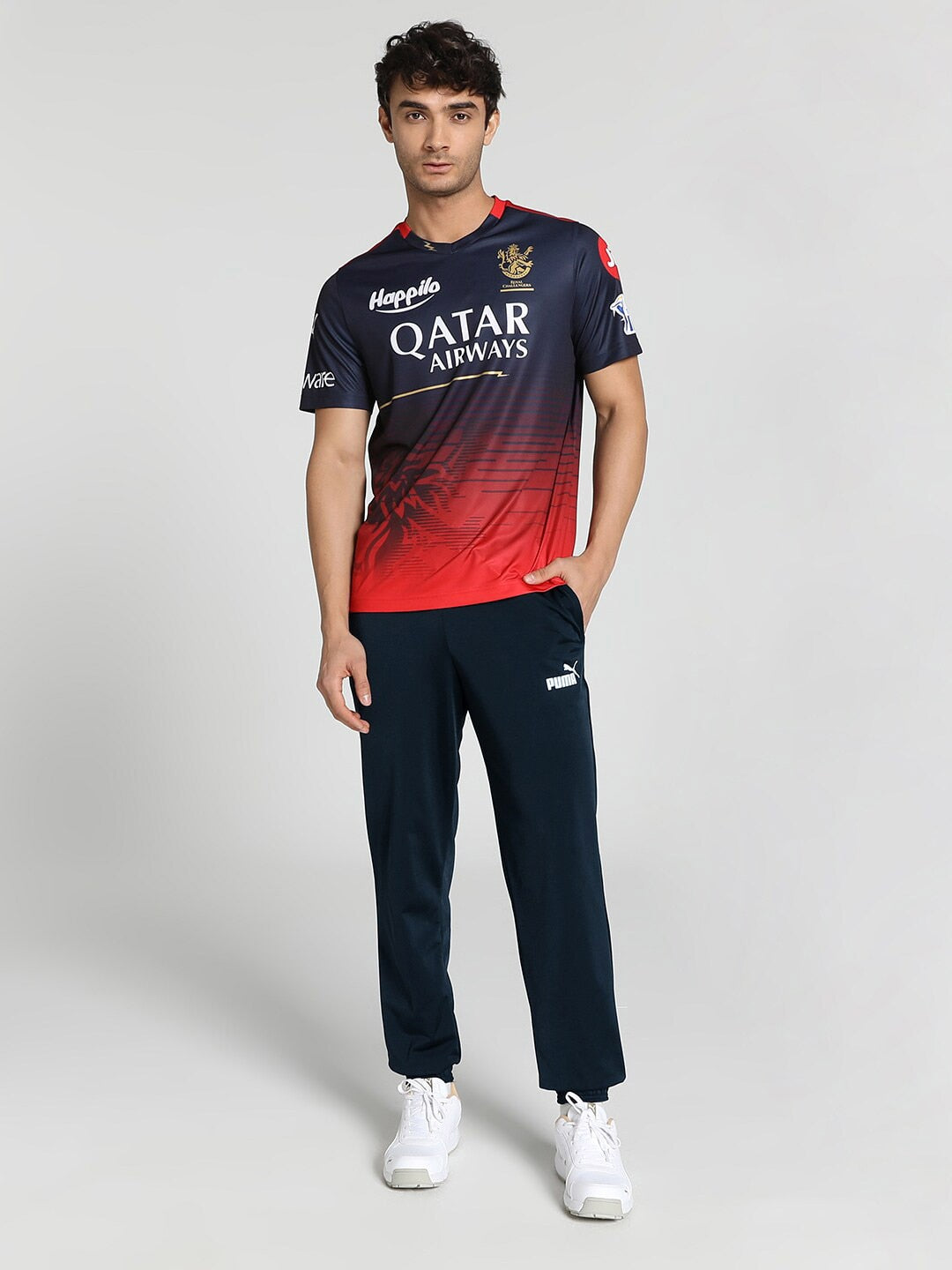 Puma Royal Challengers Bangalore Typography Regular Fit Printed Round Neck T-Shirt - Distacart