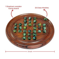 Thumbnail for Desi Toys Solitaire , Brainvita , Buddhijaal Game with Marbles - Distacart