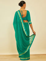 Thumbnail for Soch Geometric Printed Zari Saree - Distacart