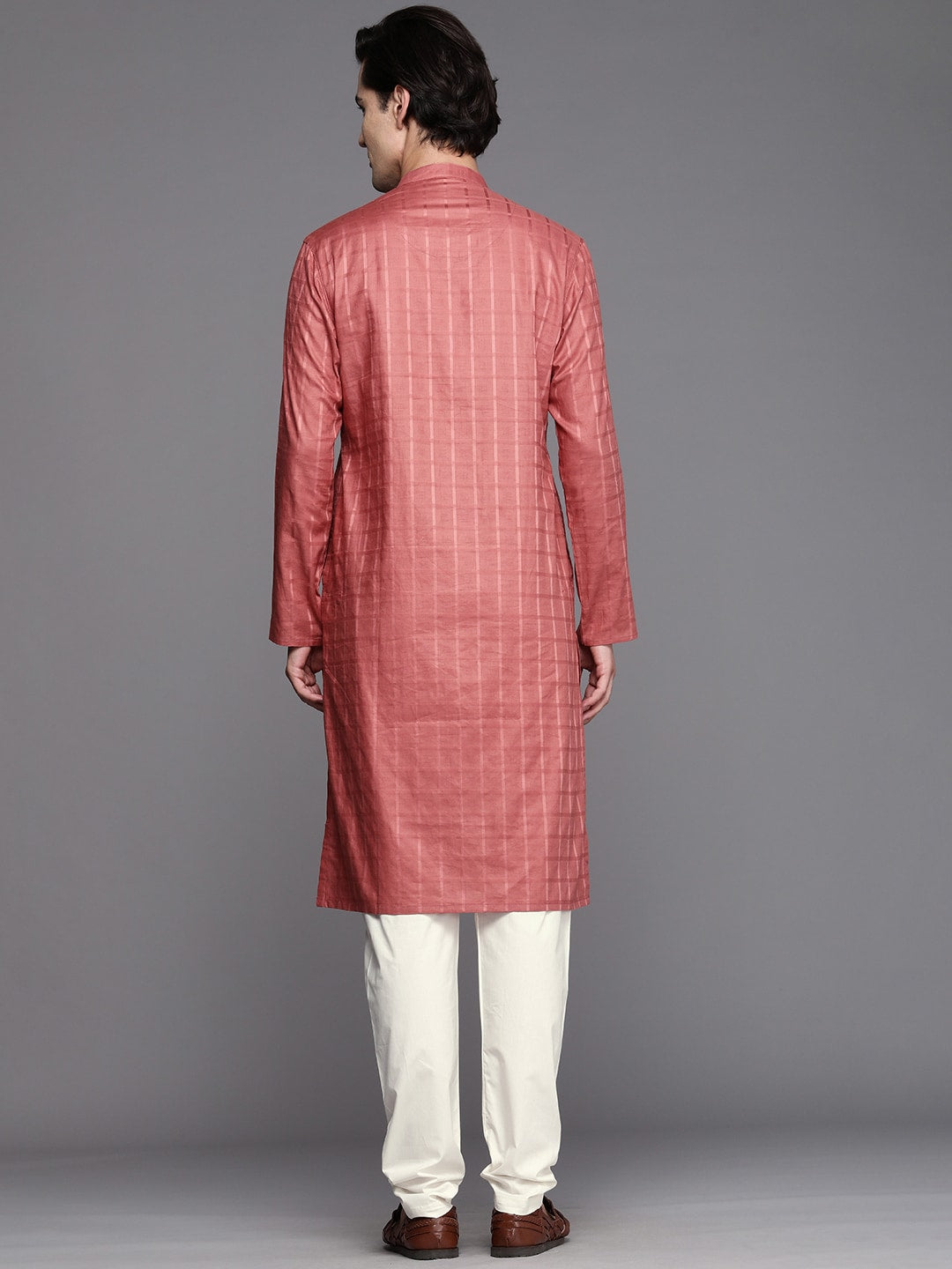 Manyavar Men Coral Kurta with Churidar - Distacart