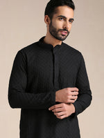 Thumbnail for Manyavar Men Embroidered Kurta with Pyjamas - Distacart