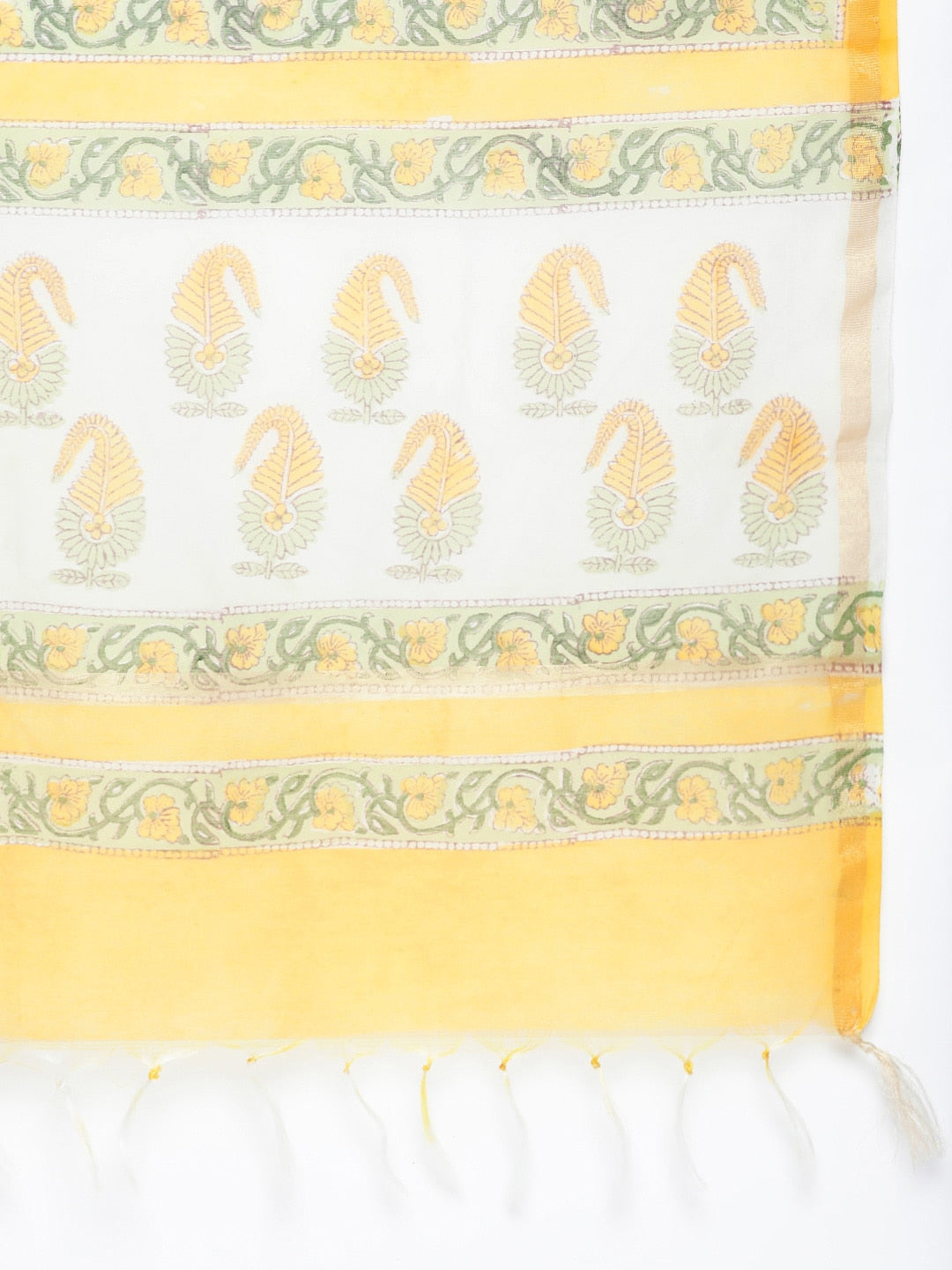HERE&NOW Floral Printed Regular Pure Cotton Kurta with Palazzos & With Dupatta - Distacart