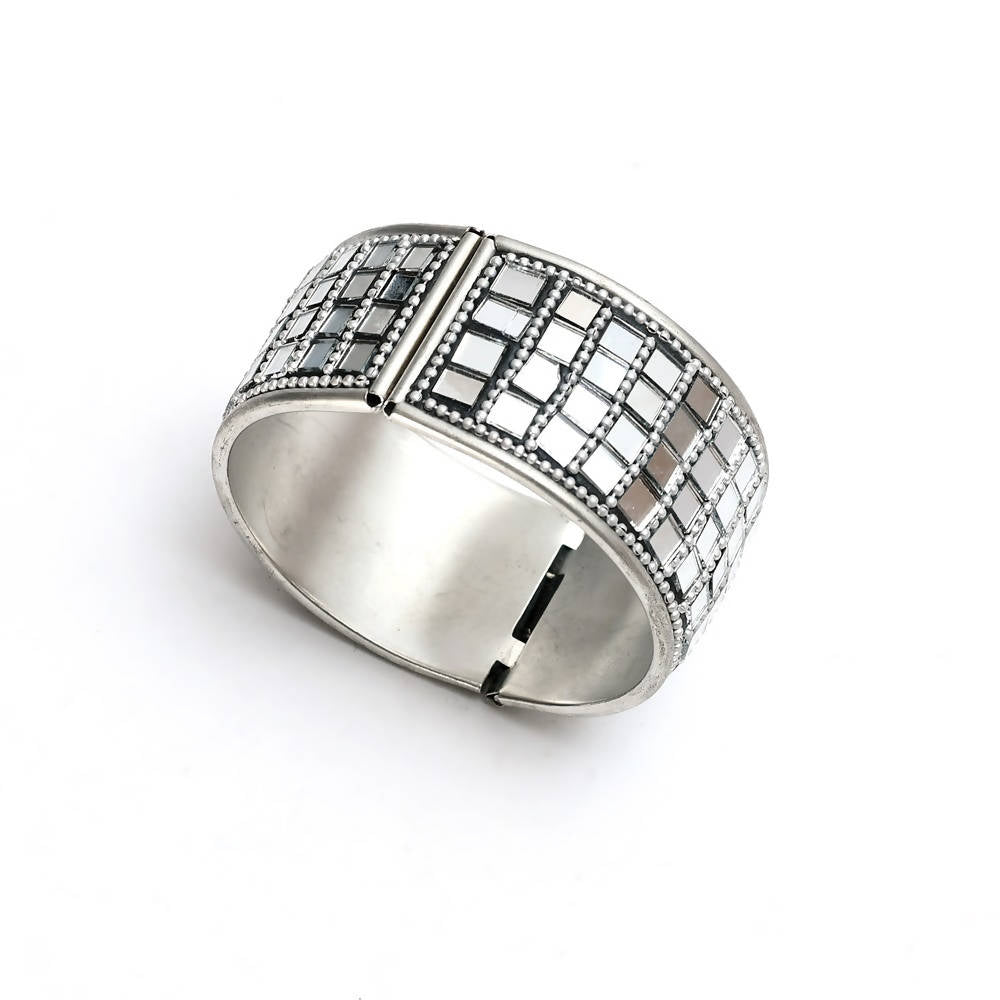 Mominos Fashion Kamal Johar Oxidised Mirror work Design Bracelet