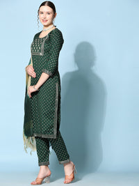 Thumbnail for NOZ2TOZ Women's Floral Printed Kurta With Trousers & Dupatta - Distacart
