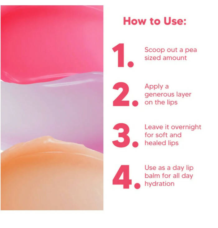 Ilana Lip Snooze Overnight Healing Vegan Lip Mask - Strawberry Lemonade - Distacart