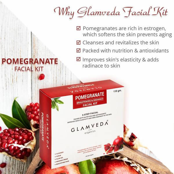 Glamveda Pomegranate Fruit Facial Kit For Brightening & Radiance