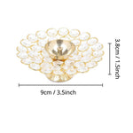Thumbnail for Tied Ribbons Set of 2 Gold-Toned Decorative Crystal Diyas - Distacart