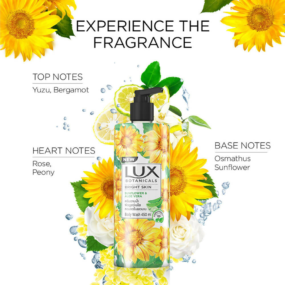 Lux Botanicals Bright Skin Body Wash with Sunflower & Aloe Vera - Distacart