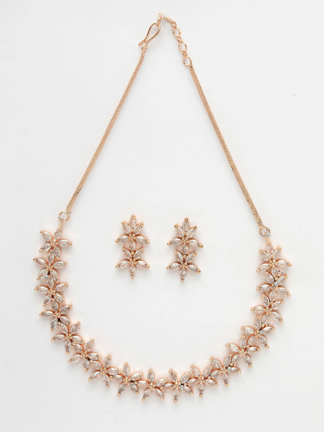 NVR Women Gold Plated Cz Stone Handcrafted Jewellery Set - Distacart