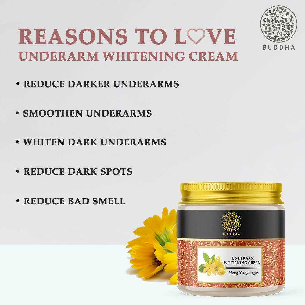 Buddha Natural Underarm whitening cream - Helps to Lighten Dark, Discolored Underarms - Distacart