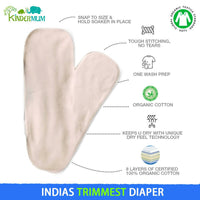 Thumbnail for Kindermum Nano Aio Cloth Diaper With 2 Organic Cotton Inserts- Avo-cuddle For Kids - Distacart