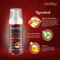 Thumbnail for Coronation Herbal Apple Cider Vinegar Foaming Face Wash - Distacart