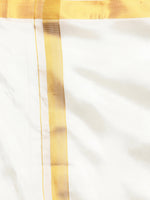 Thumbnail for Sethukrishna Men Cream-Coloured Solid Dhotis - Distacart