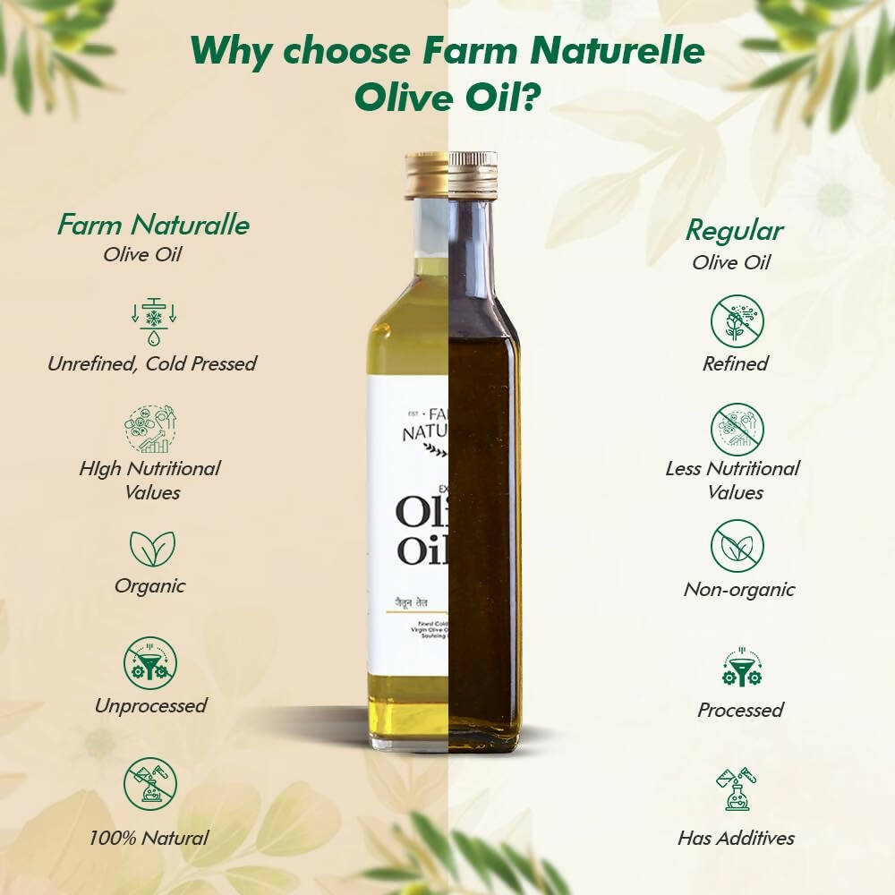 Farm Naturelle Extra Virgin Olive Oil 100% Pure, Natural Extra-Virgin Oil - Distacart