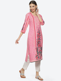 Thumbnail for Biba Women Floral Printed Straight Kurta - Distacart