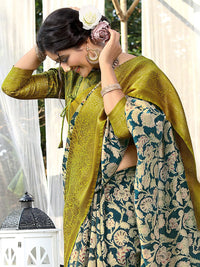 Thumbnail for Saree Mall Floral Printed Zari Sungudi Traditional Sarees - Distacart