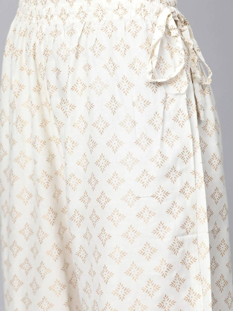 Anubhutee Black & Off-White Embroidered Kurta with Palazzos - Distacart