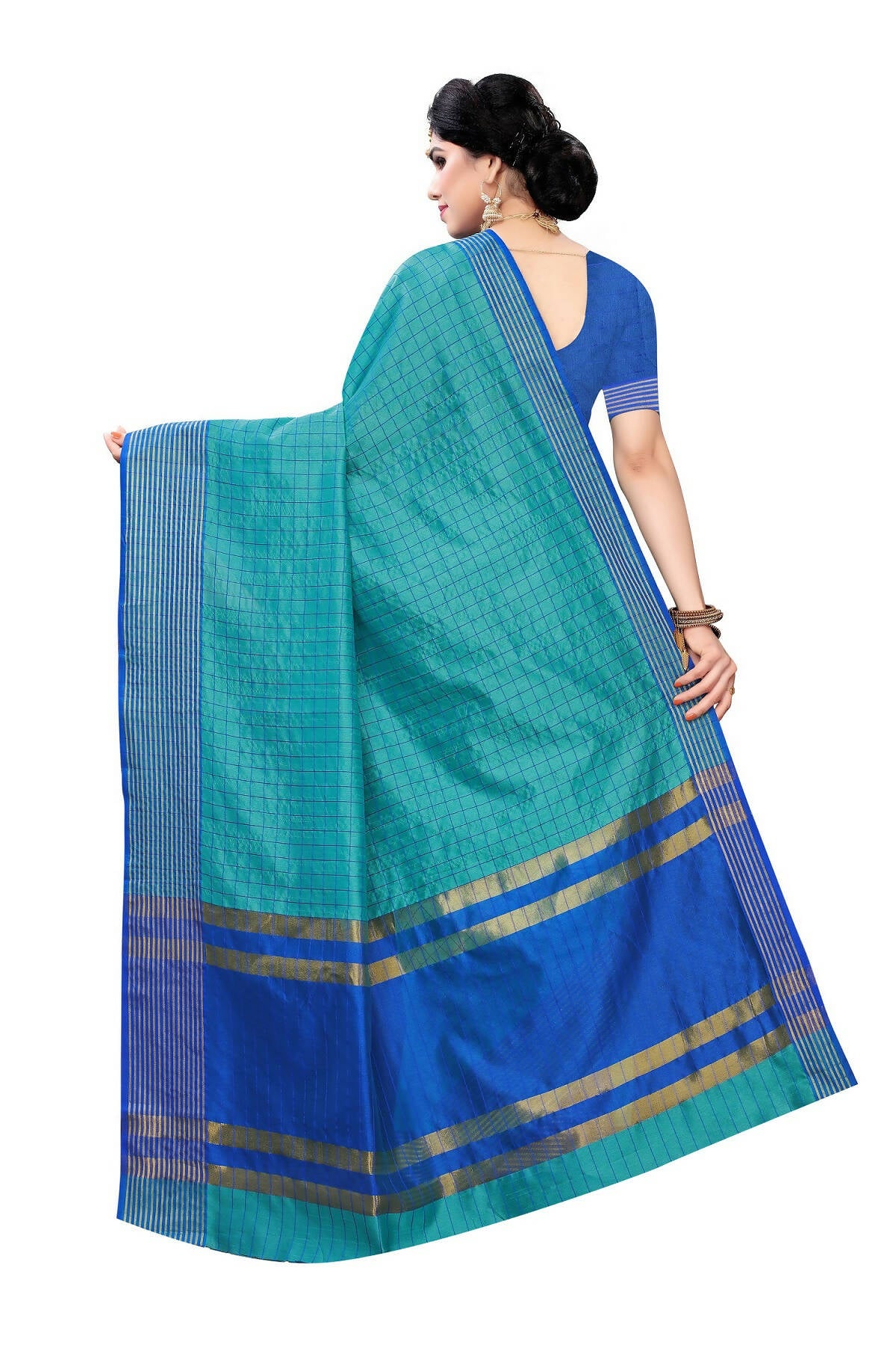 Vamika Cotton Silk Manipuri Rama Weaving Saree (Manipuri Rama) - Distacart
