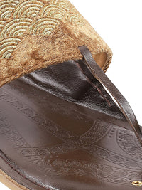 Thumbnail for Mochi Men Brown Brown Embellished Comfort Sandals - Distacart