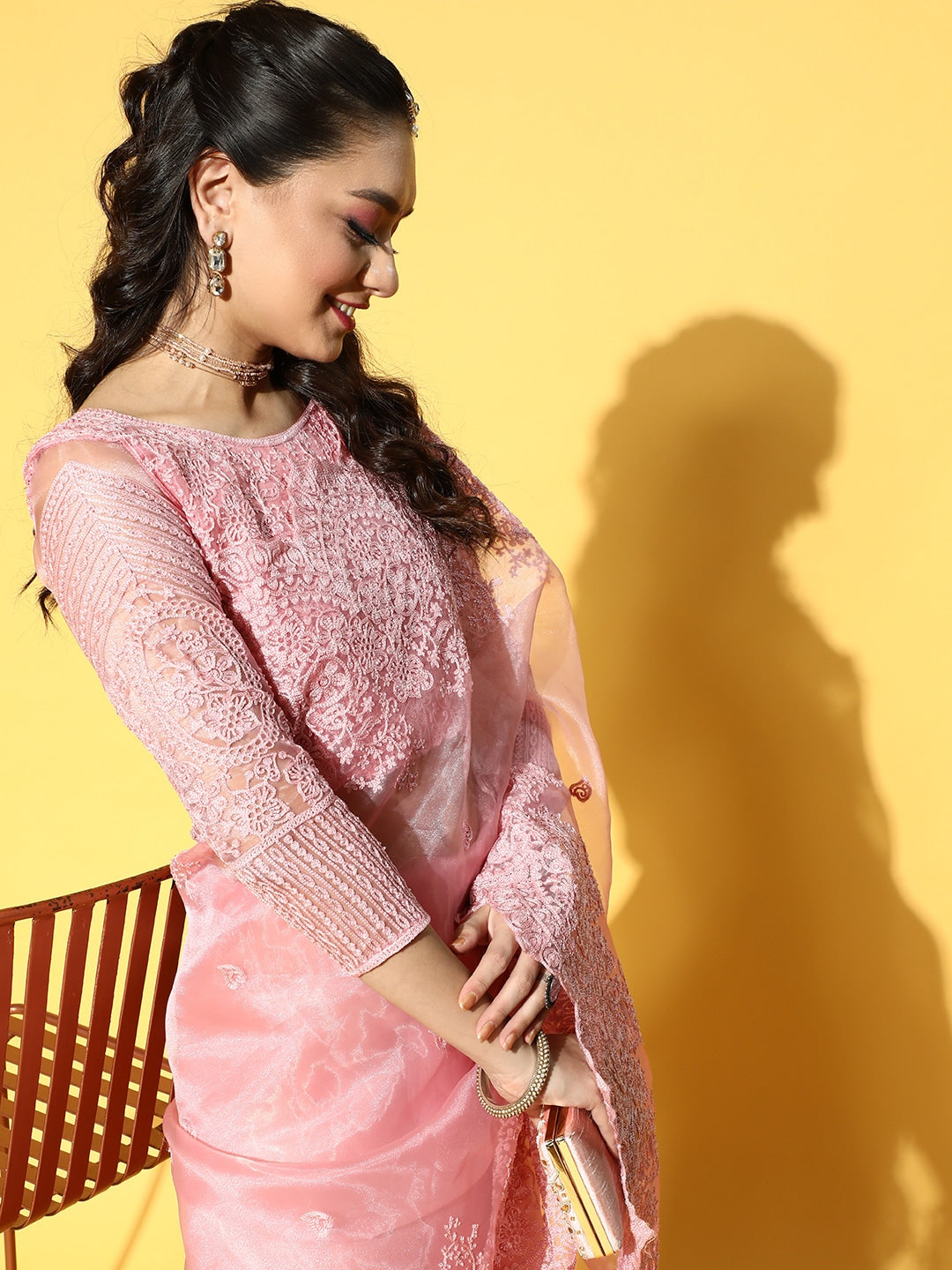 Mitera Ethnic Motifs Saree with Embroidered Border - Distacart