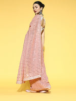 Thumbnail for Mitera Striped Saree with Embellished Border - Distacart