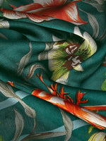 Thumbnail for Kalini Floral Poly Chiffon Saree With Blouse Piece - Distacart
