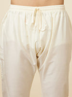 Thumbnail for Manyavar Men Ethnic Motifs Embroidered Thread Work Kurta With Pyjamas - Distacart