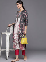 Thumbnail for Biba Women Black & Red Ethnic Motifs Printed Kurta - Distacart