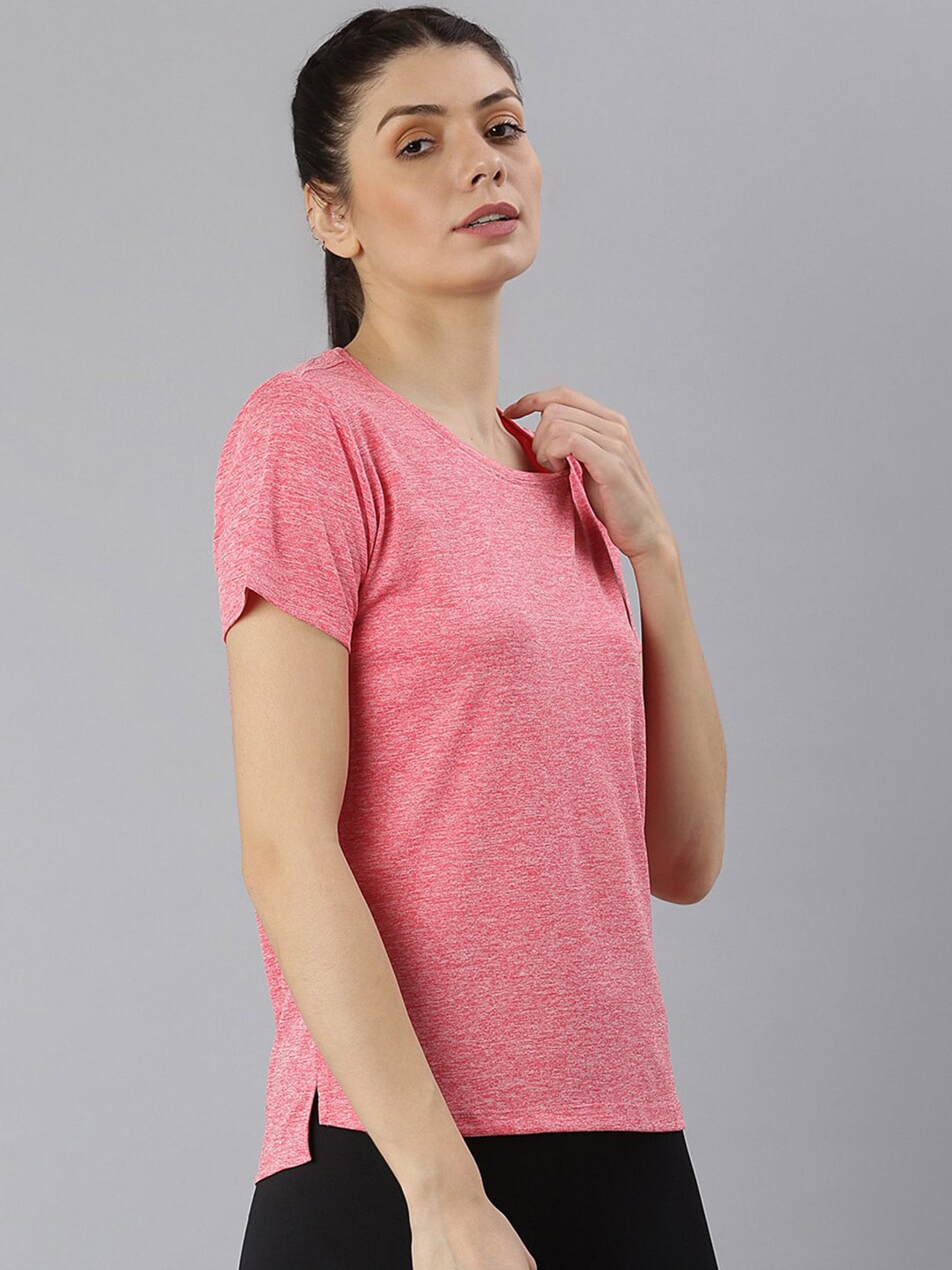 MKH Women Coral Dri-FIT Sports T-shirt - Distacart