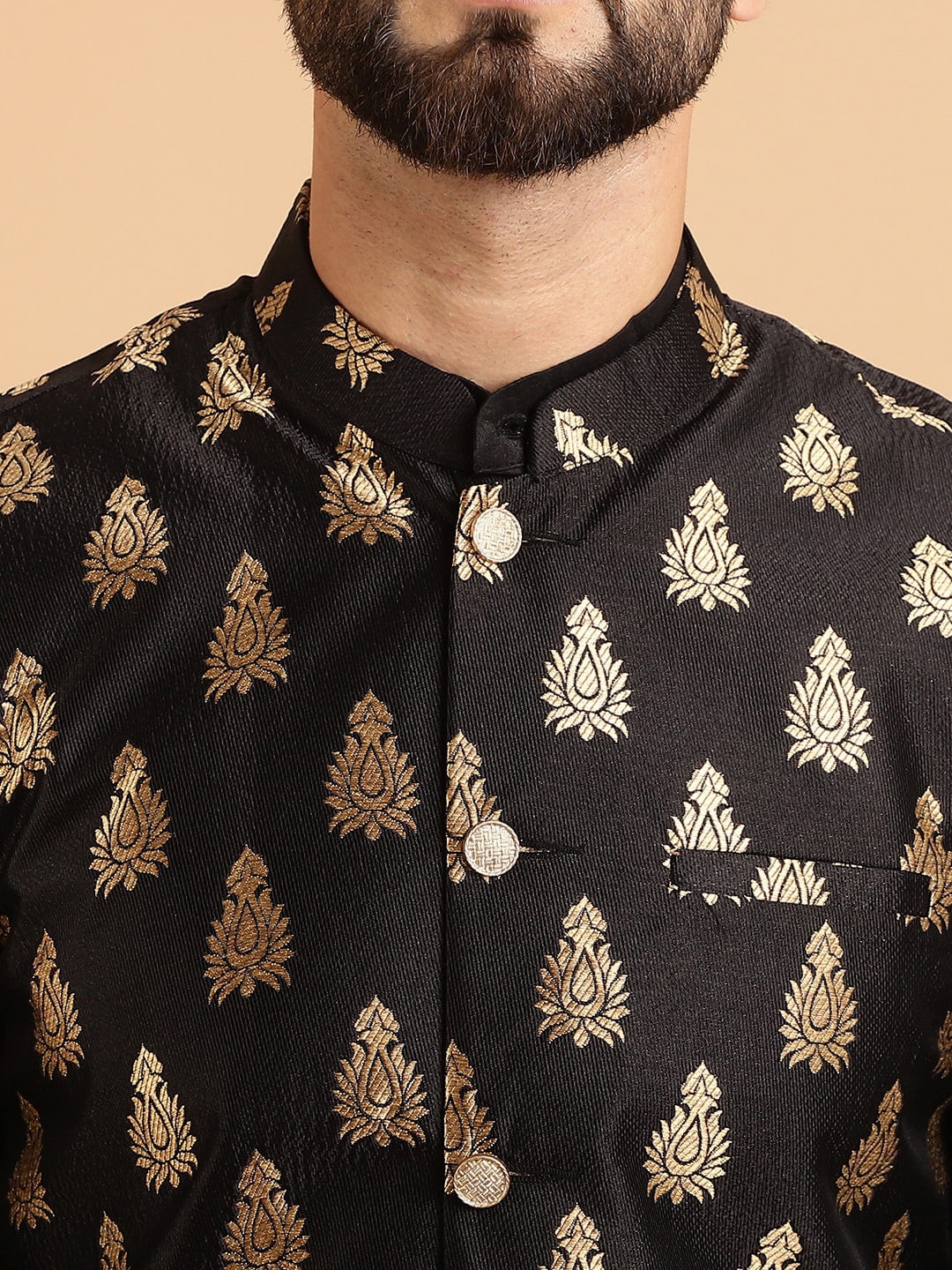 Sojanya Band Collar Regular Kurta & Churidar With Nehru Collar - Distacart