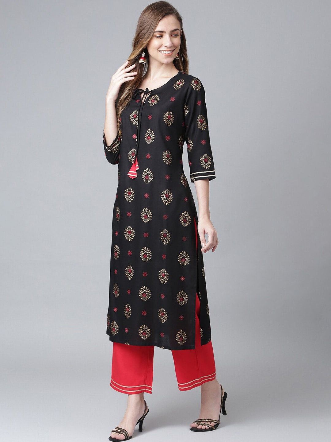 Khushal K Ethnic Motifs Printed Kurta with Trousers - Distacart