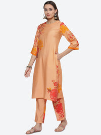 Thumbnail for Biba Floral Printed A-Line Kurta with Palazzos - Distacart