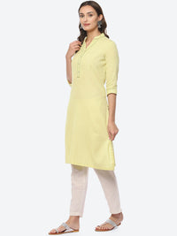 Thumbnail for Biba Women Plus Size Mandarin Collar Kurta - Distacart