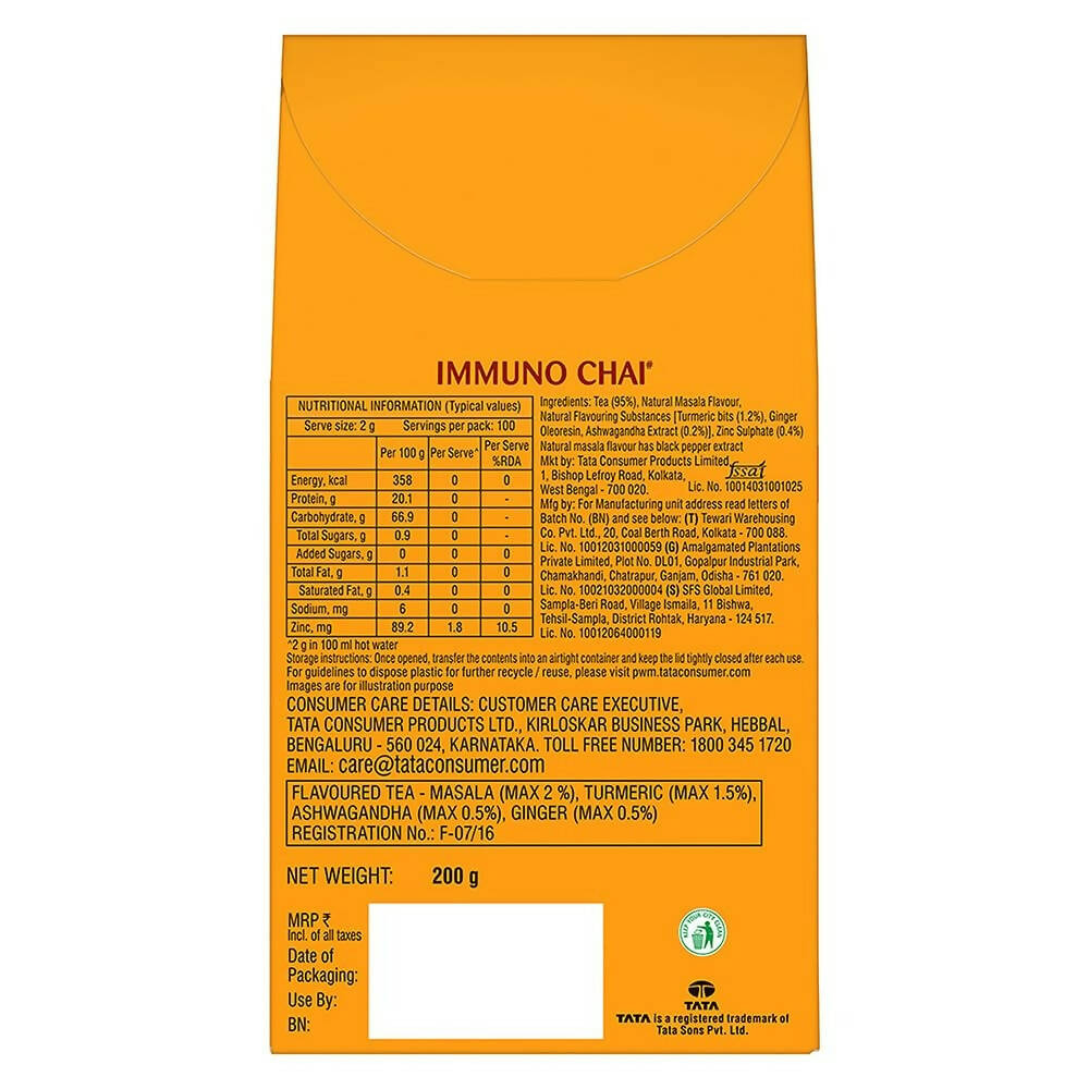 Tetley Immuno Chai Loose Leaf Flavoured Black Tea - Distacart