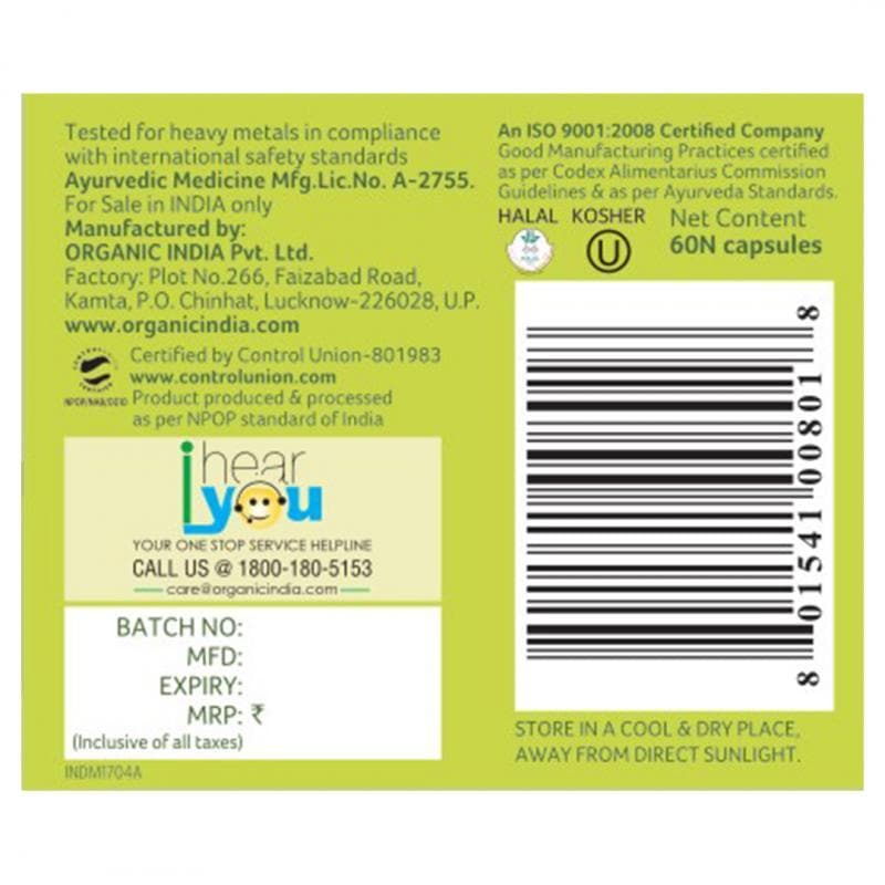 Organic India Flexibility - 60 Capsules - Distacart