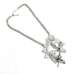 Thumbnail for Mominos Fashion Johar Kamal Oxidised Silver-Plated Brass Finish Radha Kishan Long Necklace For Women (Silver) - Distacart