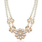 Thumbnail for Gold-Toned Alloy Rhinestones Studded Necklace - The Pari - Distacart